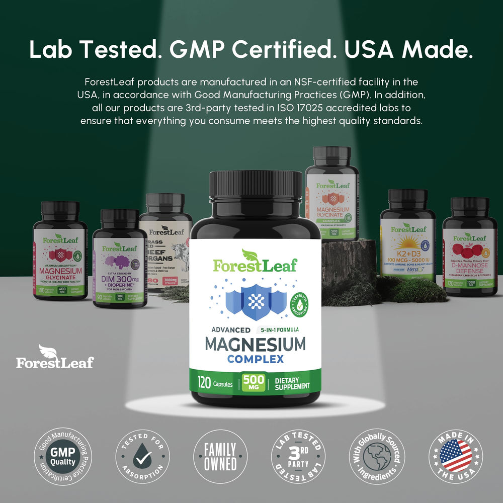 ForestLeaf Magnesium Complex is gluten-free and non-GMO for clean labels.