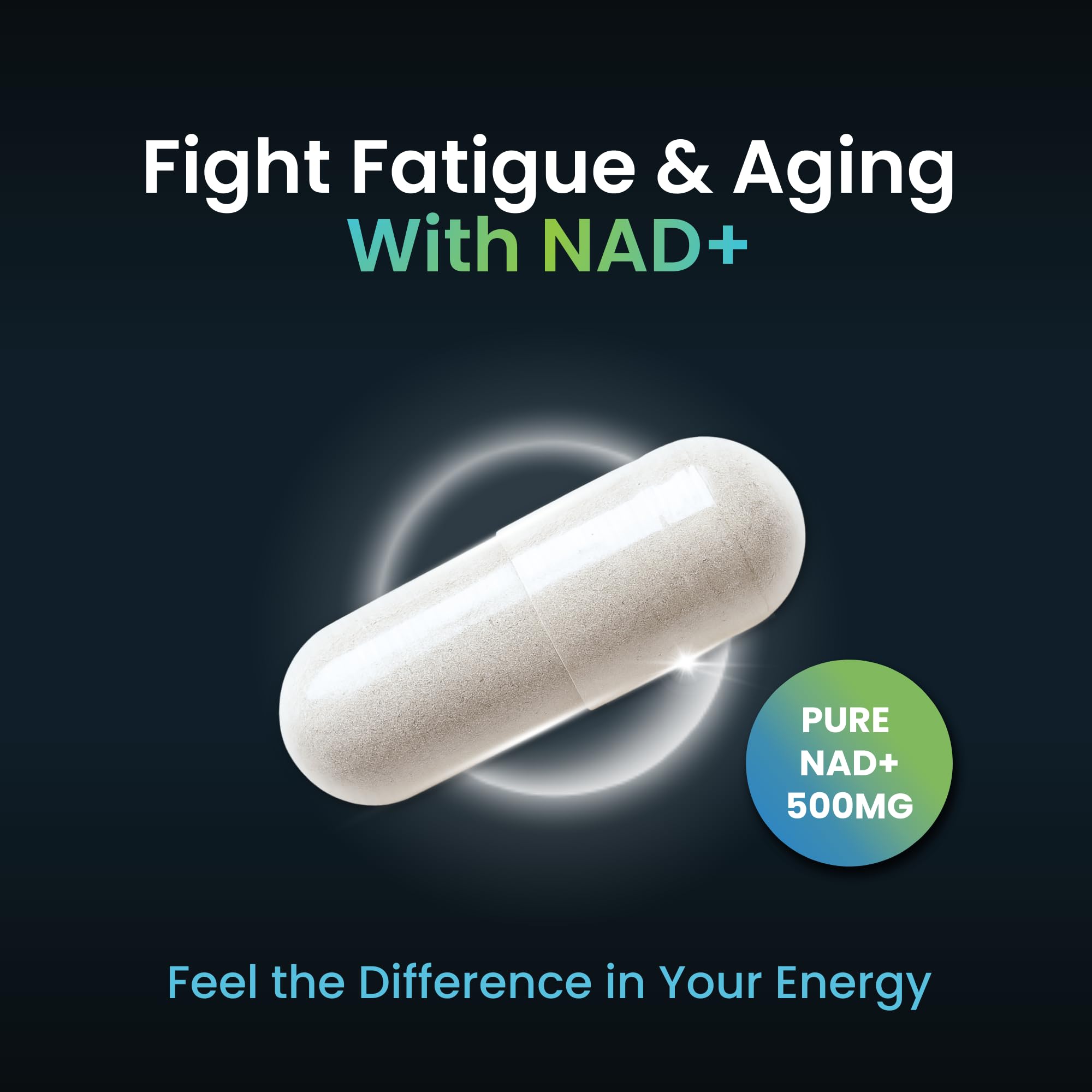 ForestLeaf NAD+ capsules close-up highlighting smooth capsules.