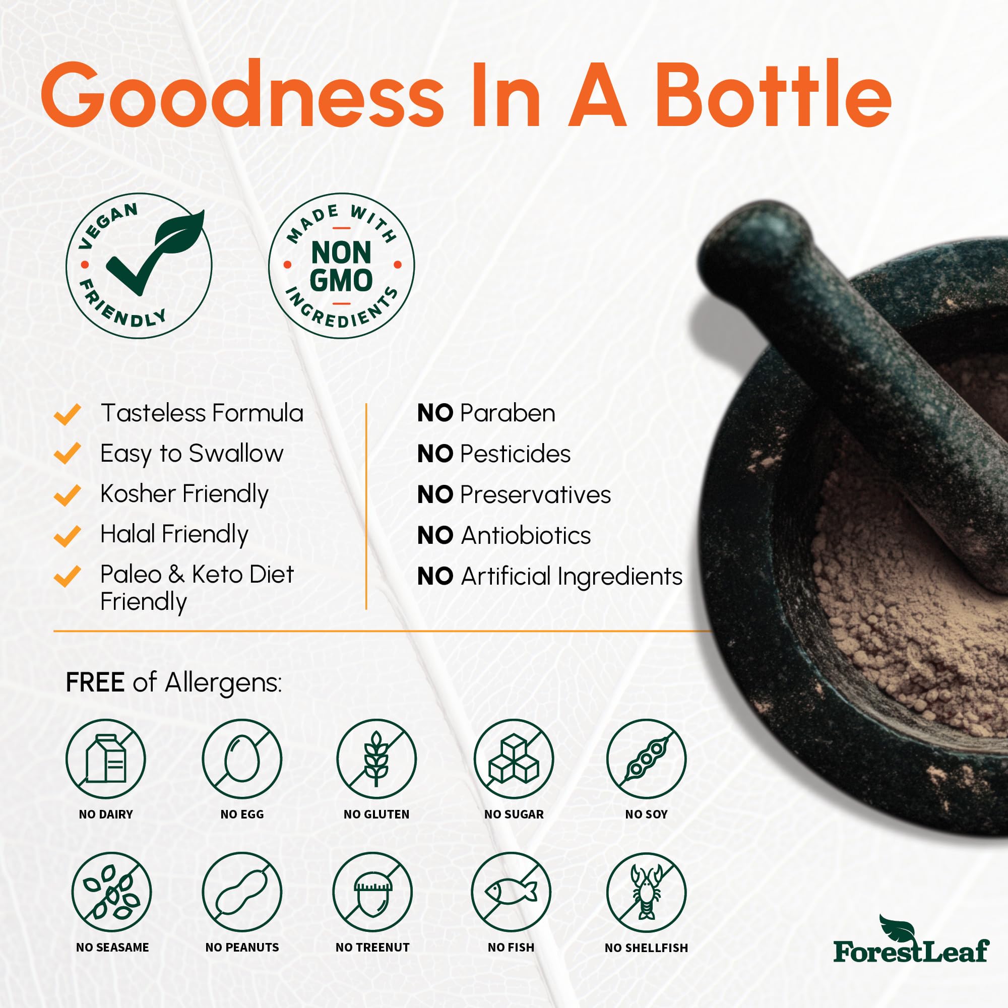 ForestLeaf Quercetin bottle on a shelf suggesting convenient daily routine.