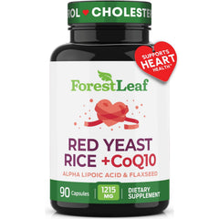 ForestLeaf Red Yeast Rice 1215mg bottle for daily cardiovascular support