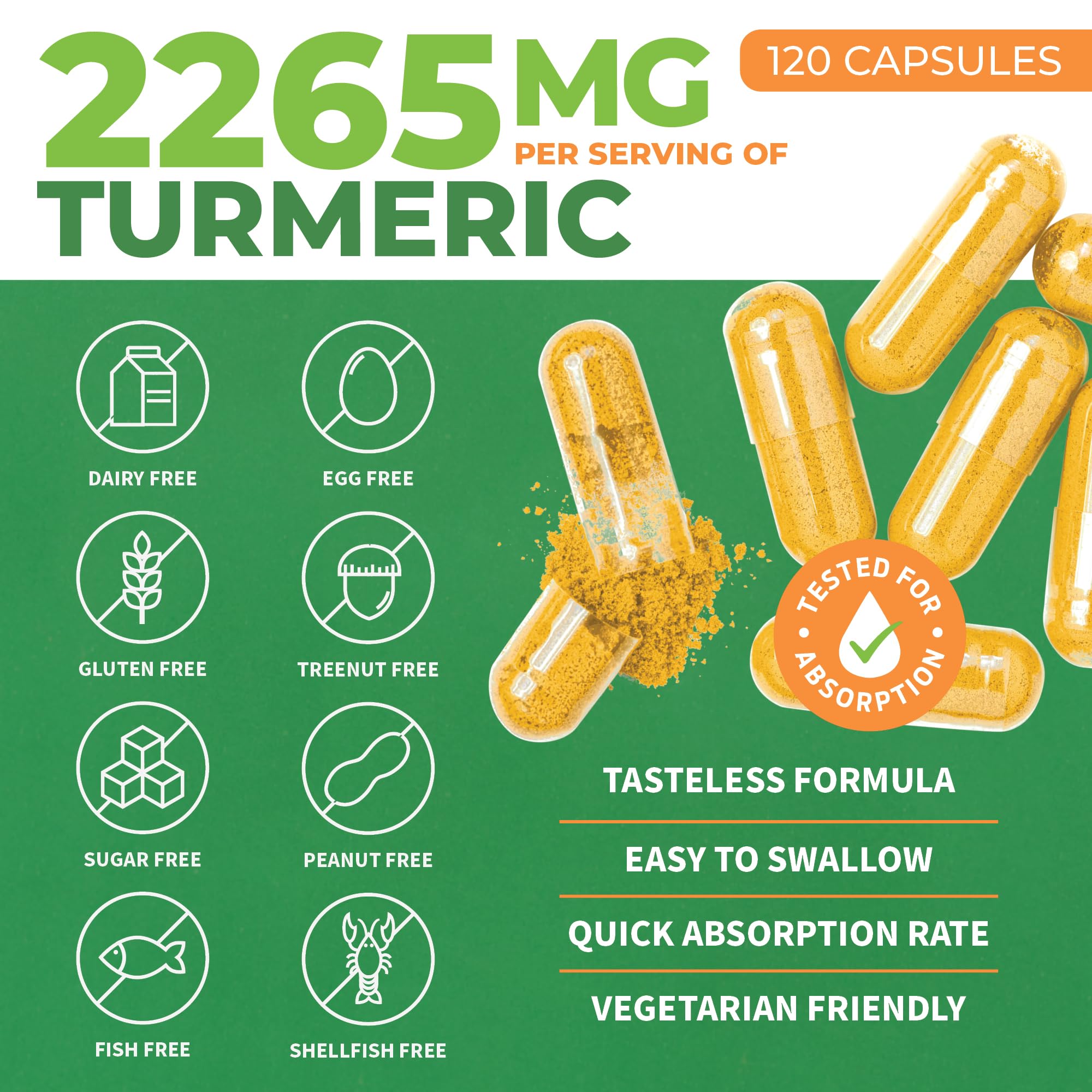 ForestLeaf turmeric curcumin capsules with ginger, high potency immune support potential.