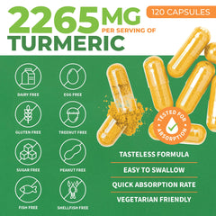 ForestLeaf turmeric curcumin capsules with ginger, high potency immune support potential.