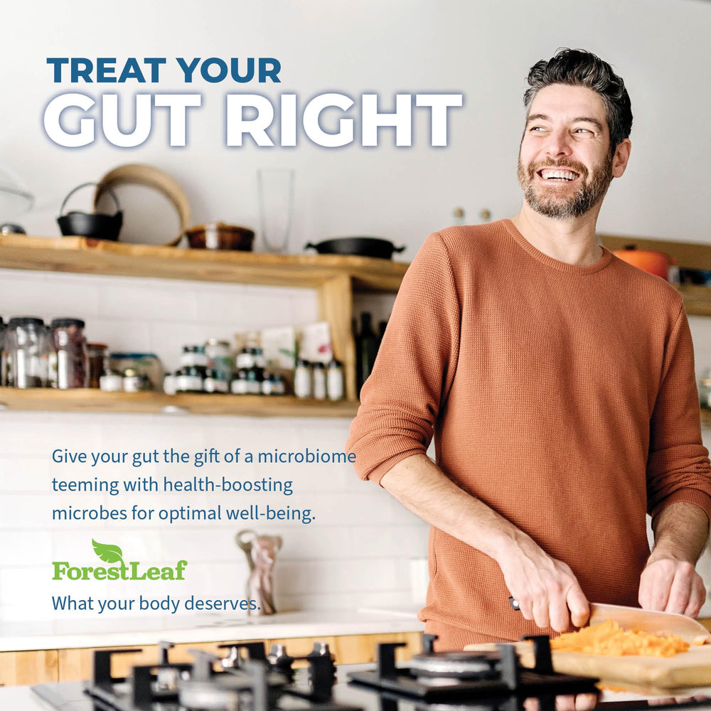 ForestLeaf vegan, gluten-free, non-GMO formula for daily gut health.