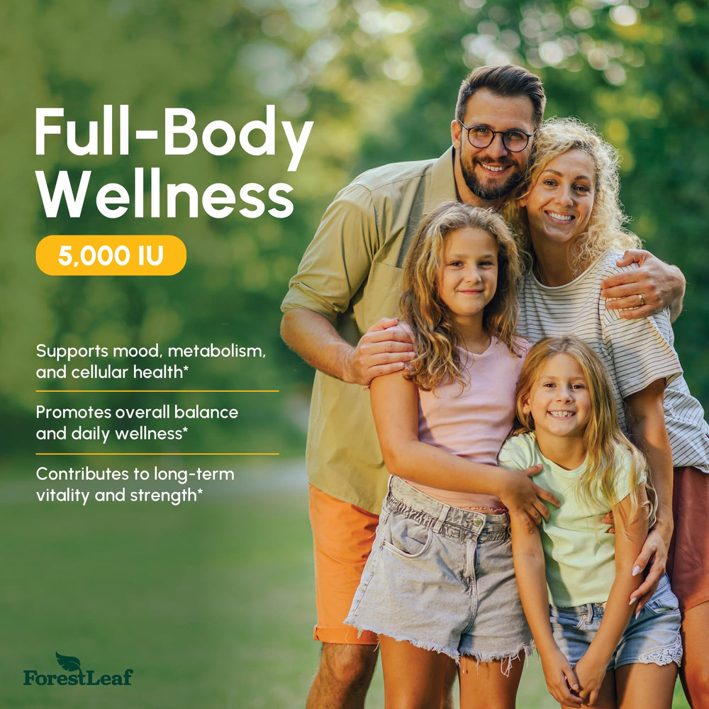 ForestLeaf Vitamin D3 5000 IU non-GMO formulation