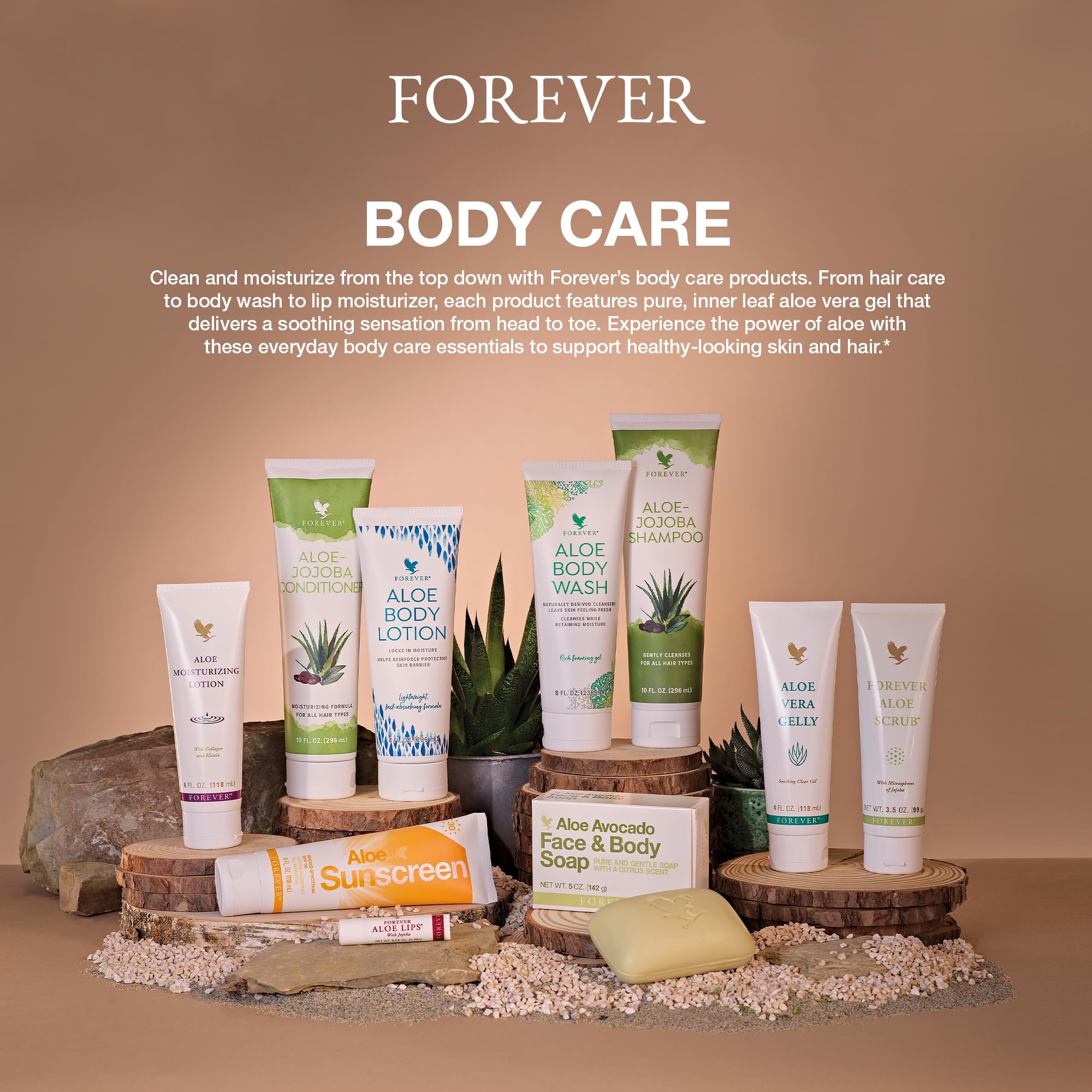 Forever Living Aloe Vera Gelly back view suggests versatile everyday use.