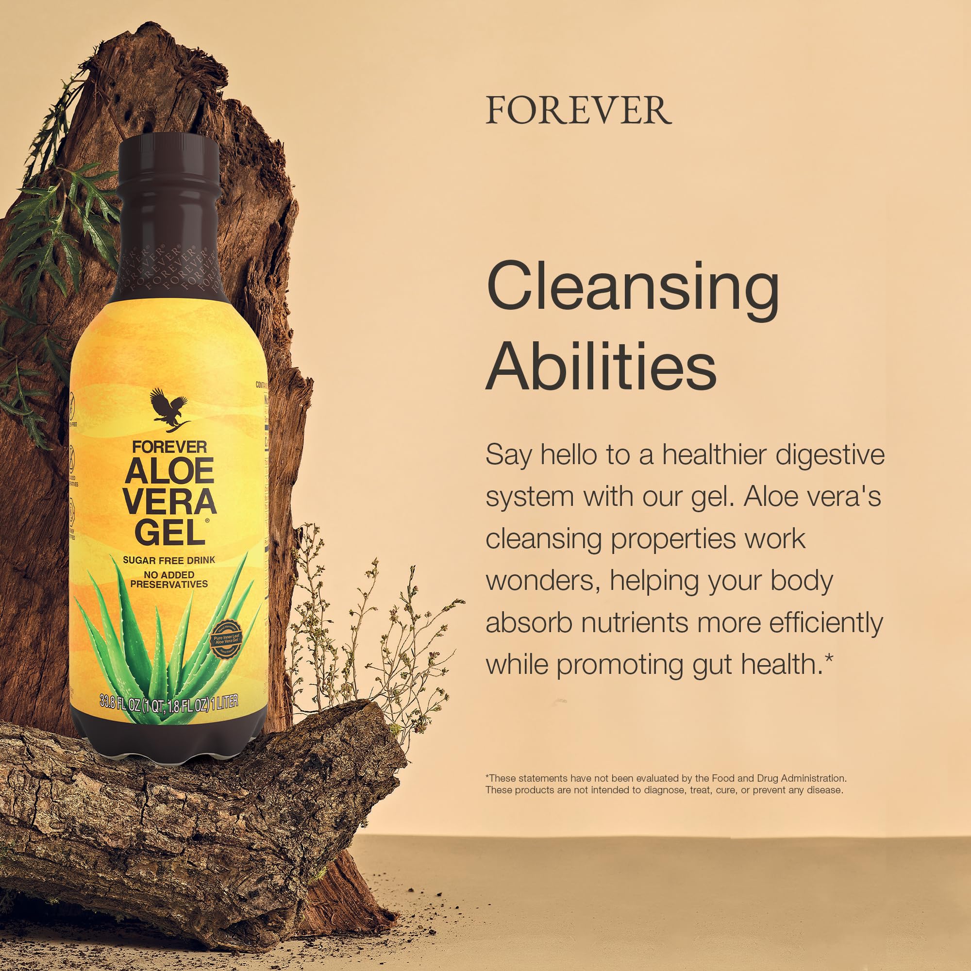 Forever Living Aloe Vera Gel being poured into a glass for easy daily enjoyment