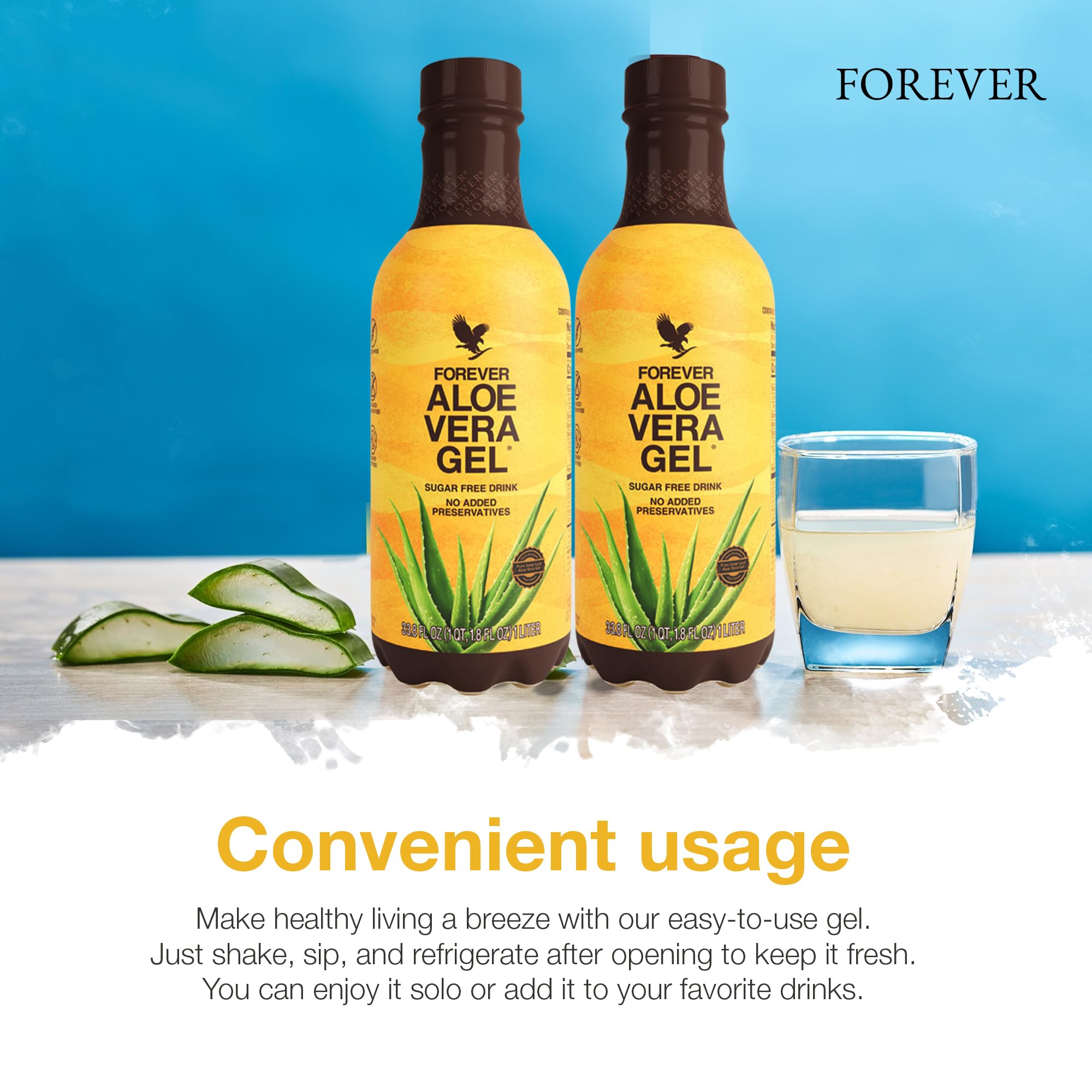 Forever Aloe Vera Gel stored in the fridge after opening for freshness
