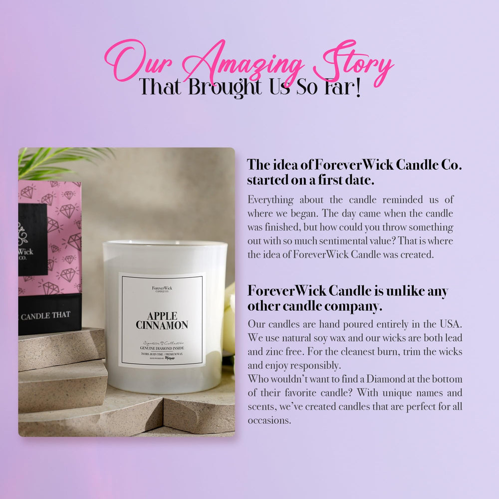 ForeverWick candle's warm hue complements home decor and cozy corners.
