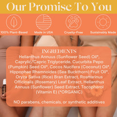 Foria Everyday Vulva Moisturizer ingredients panel highlighting pumpkin seed and sea buckthorn.