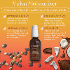 Foria Everyday Vulva Moisturizer texture closeup with smooth, residue-free moisture.