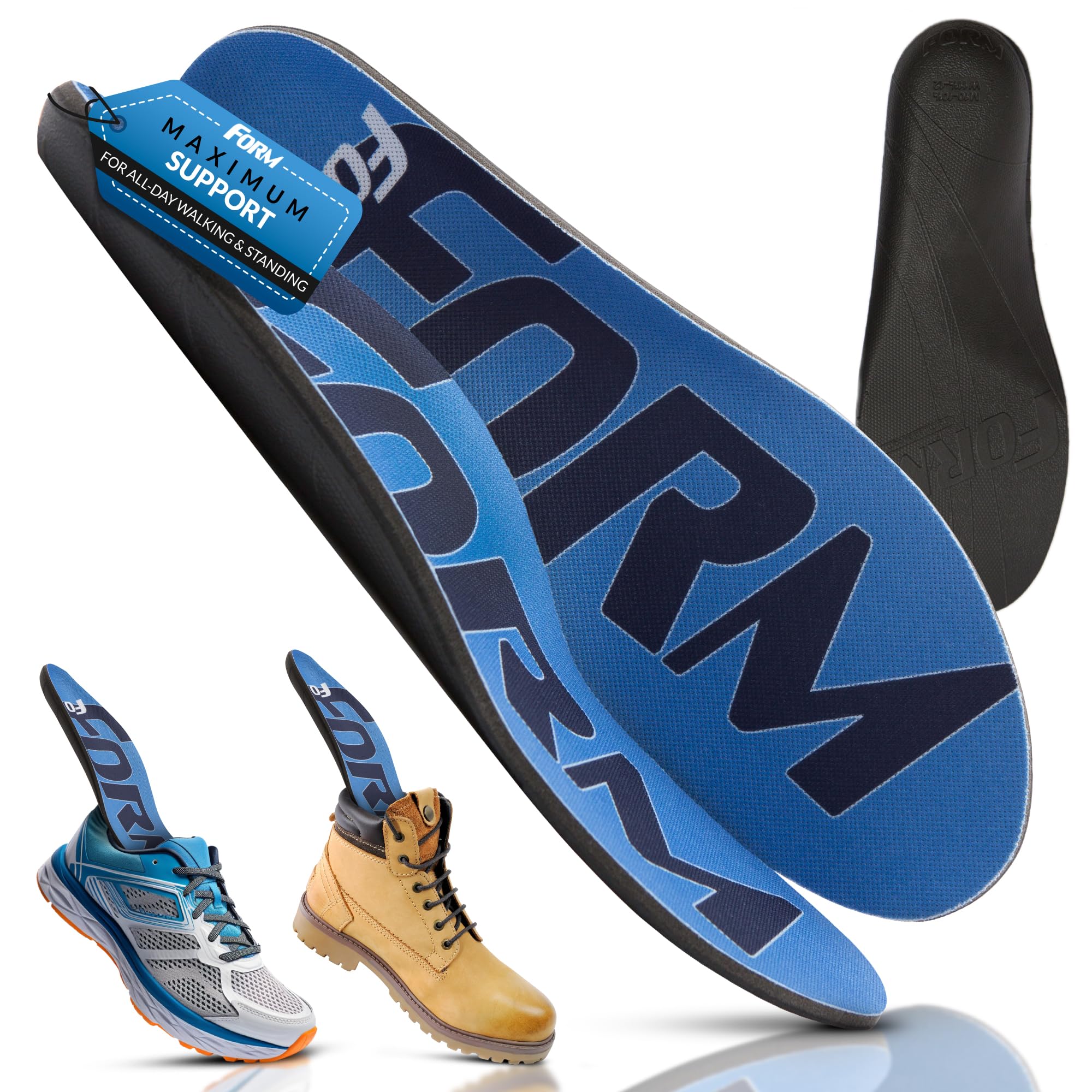 FORM Maximum Support insole with heel and arch support for all-day walking comfort