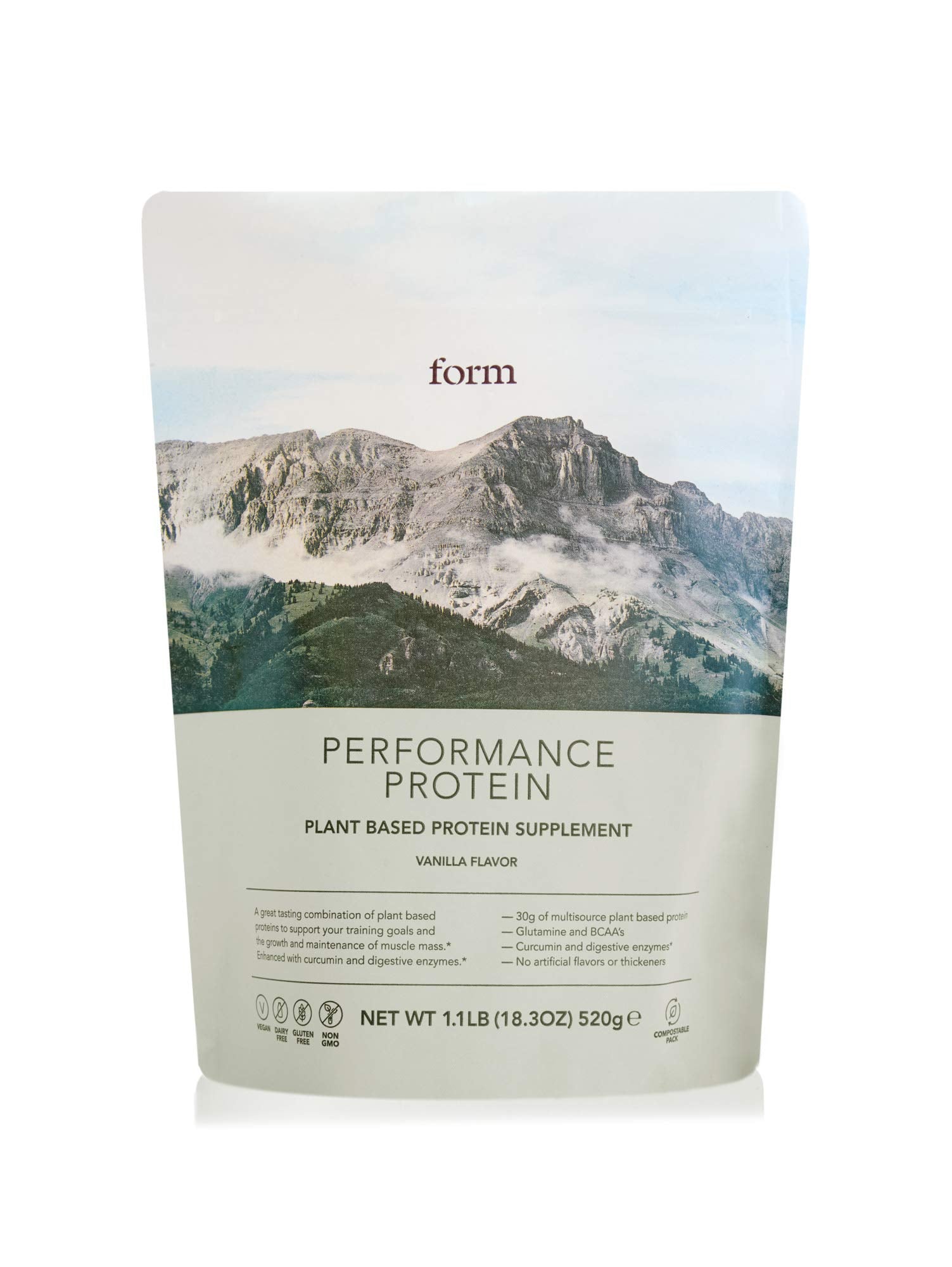 Form Performance Protein bottle with vanilla flavor ideal for post-workout recovery