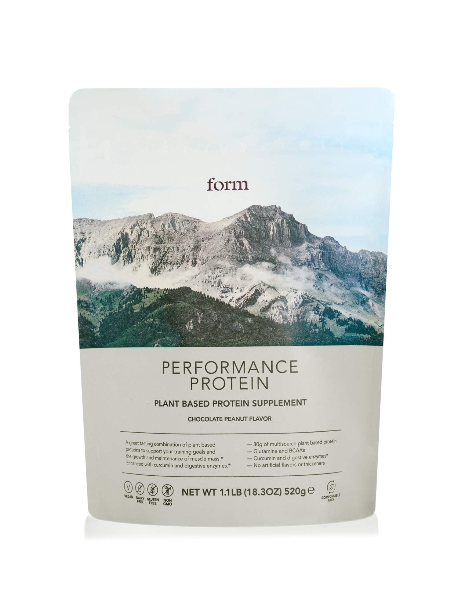Form Performance Protein tub front view showing vegan post-workout fueling option
