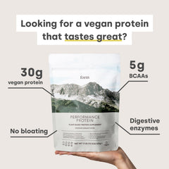 Form Performance Protein scoop dispense for quick, accurate servings.