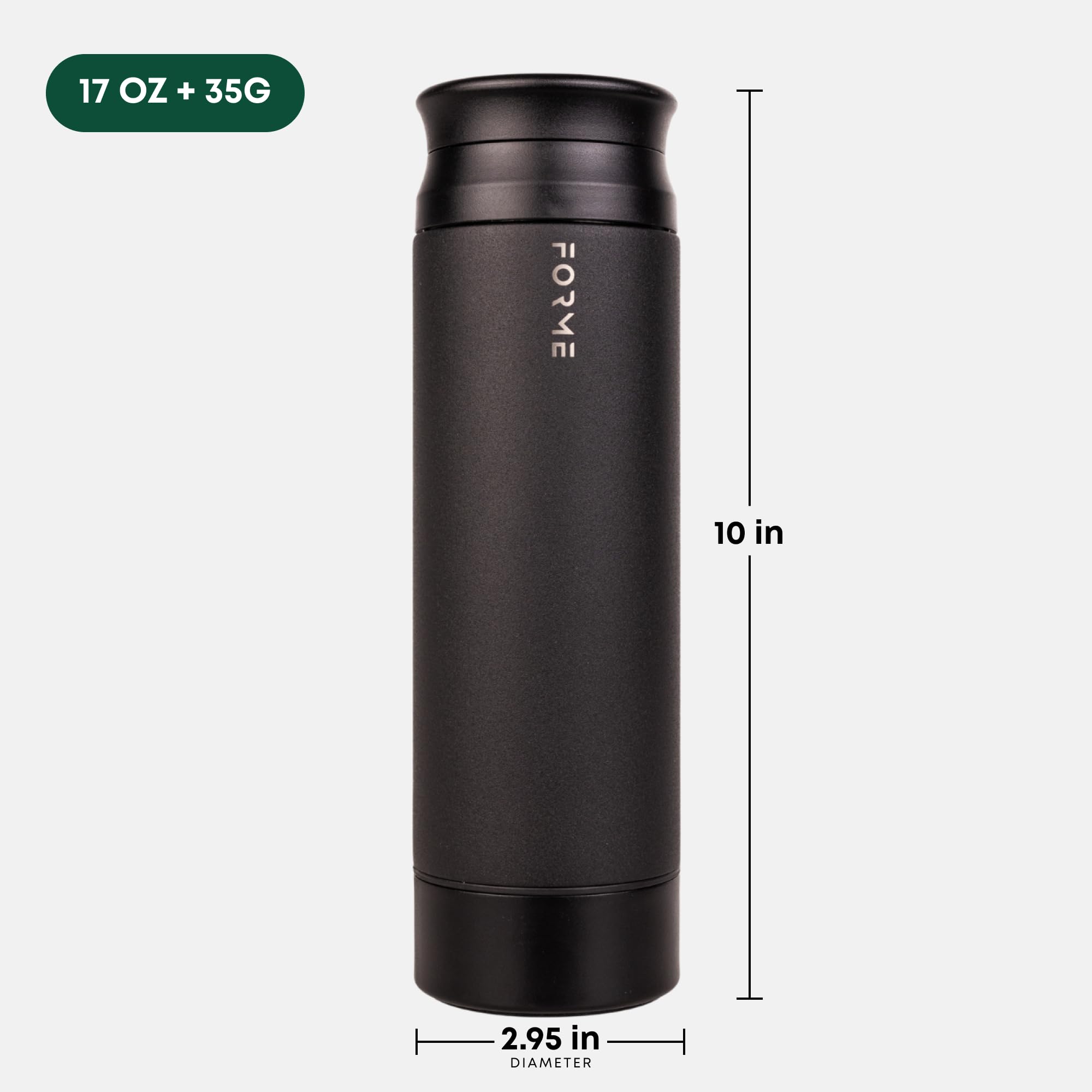 FORME leak proof lid seals securely to protect gym bag