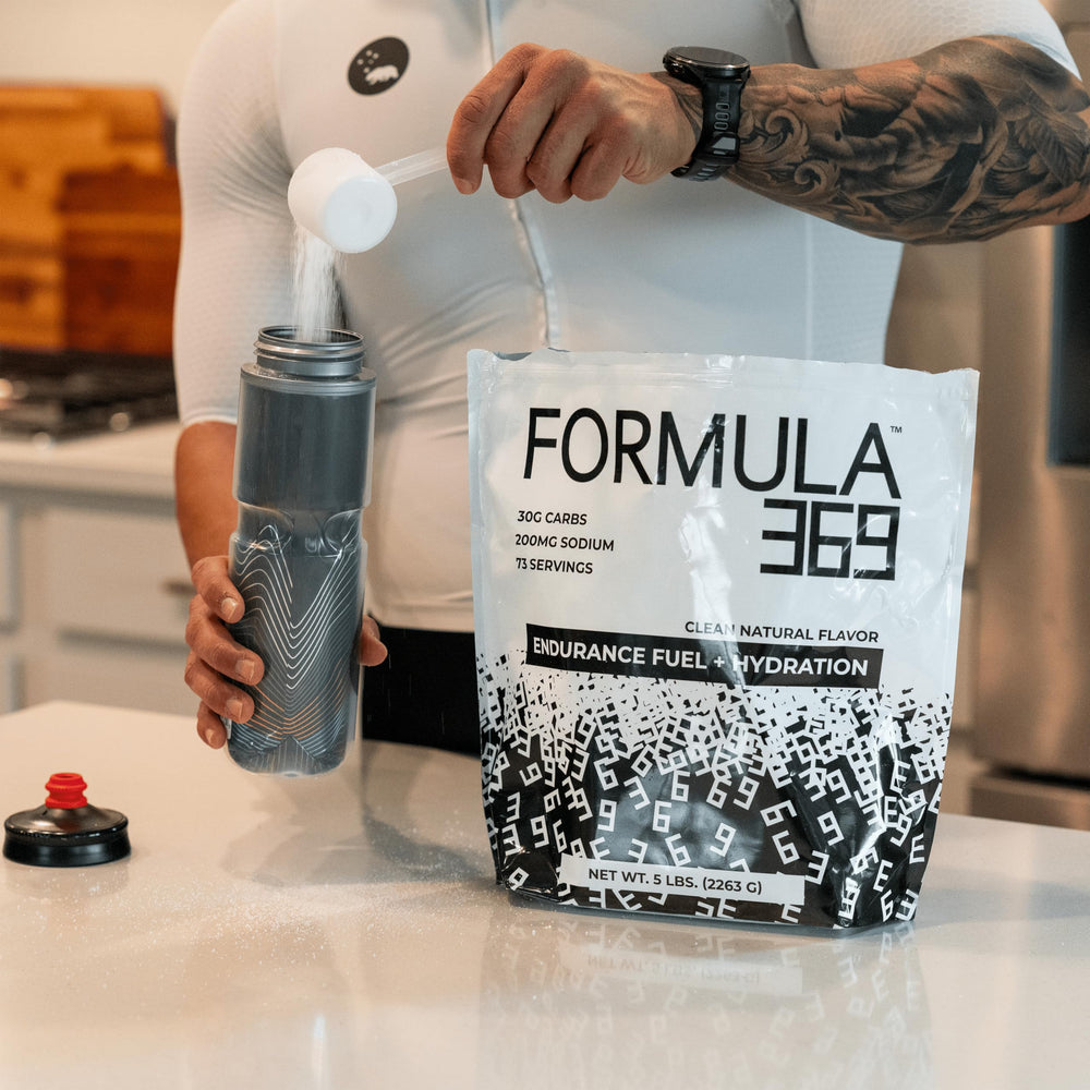 Formula 369 endurance athlete in training, emphasizing sustained energy.