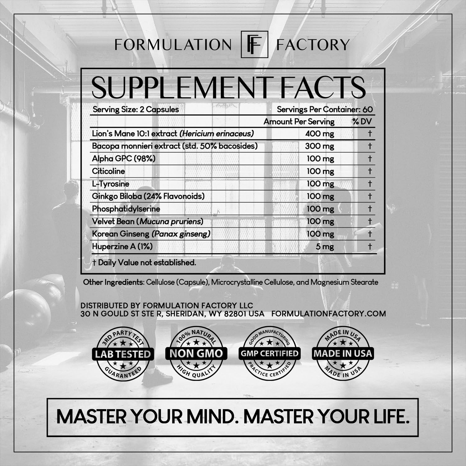 Formulation Factory Boss Mode time-dose suggesting steady daily use for potential benefits