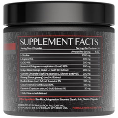 Formulation Factory Heart of Steel label closeup shows ingredients and certification