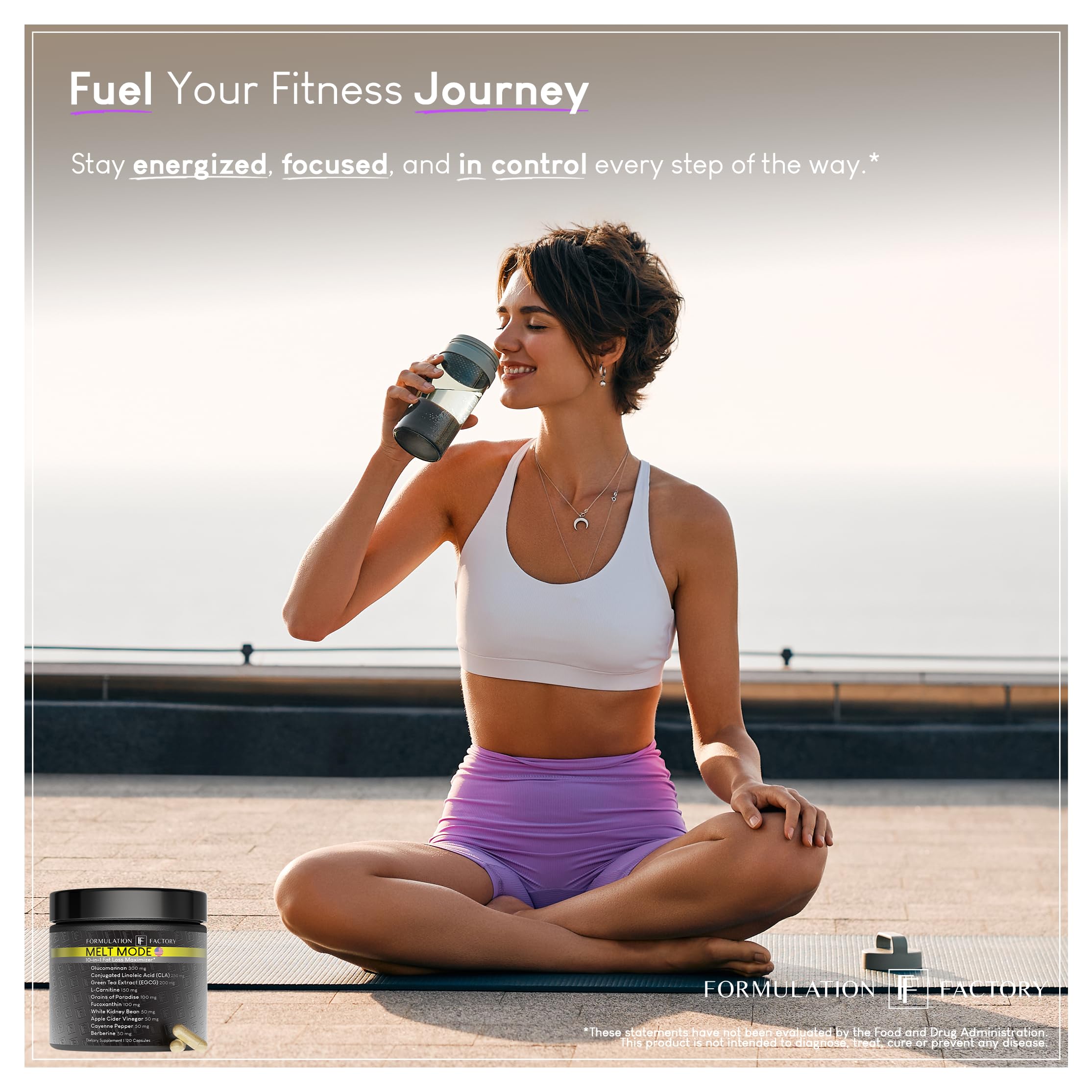 Formulation Factory Melt Mode CLA capsule focus indicates potential lean-fat support.