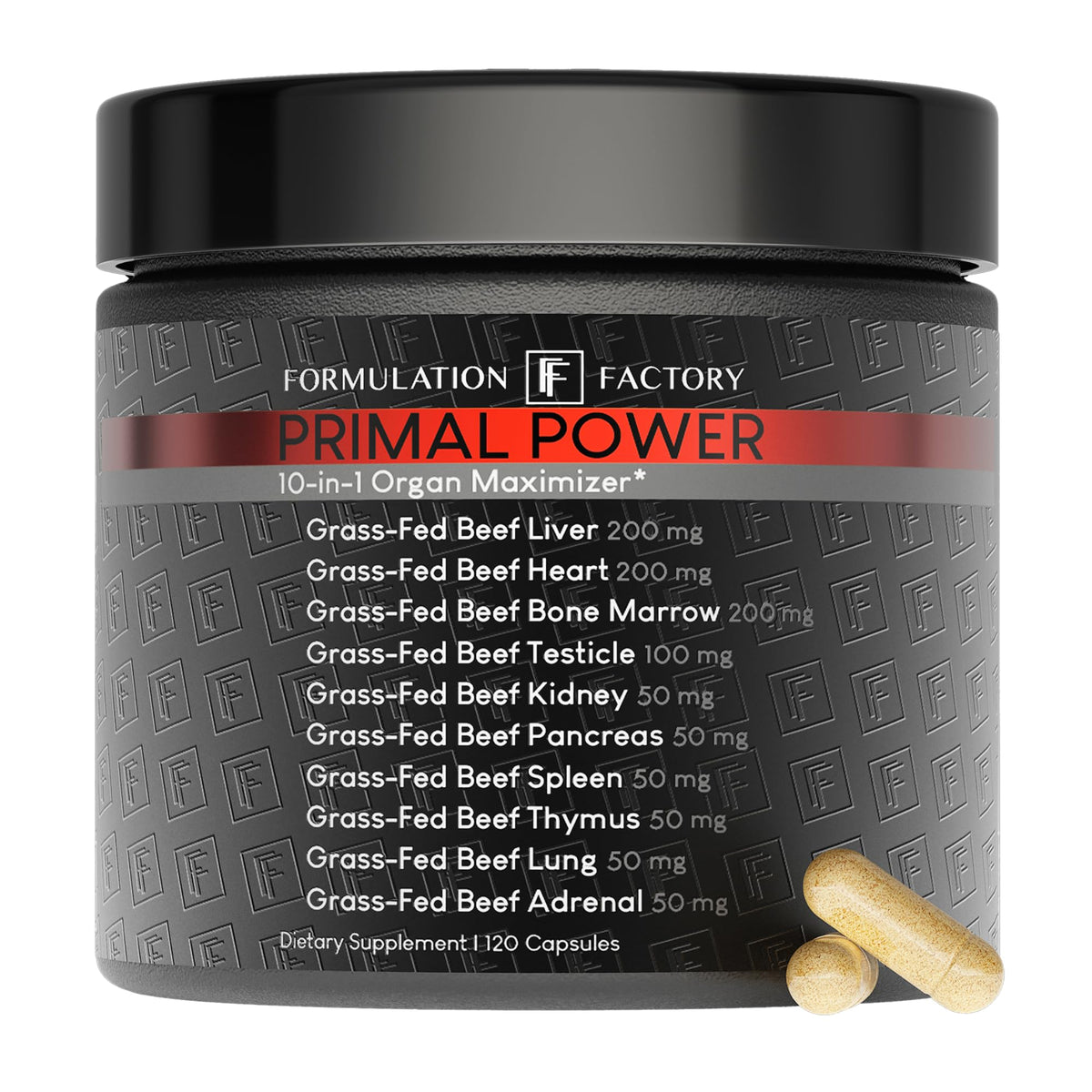 Formulation Factory Primal Power beef liver image demonstrates nutrient-dense energy support for daily vitality
