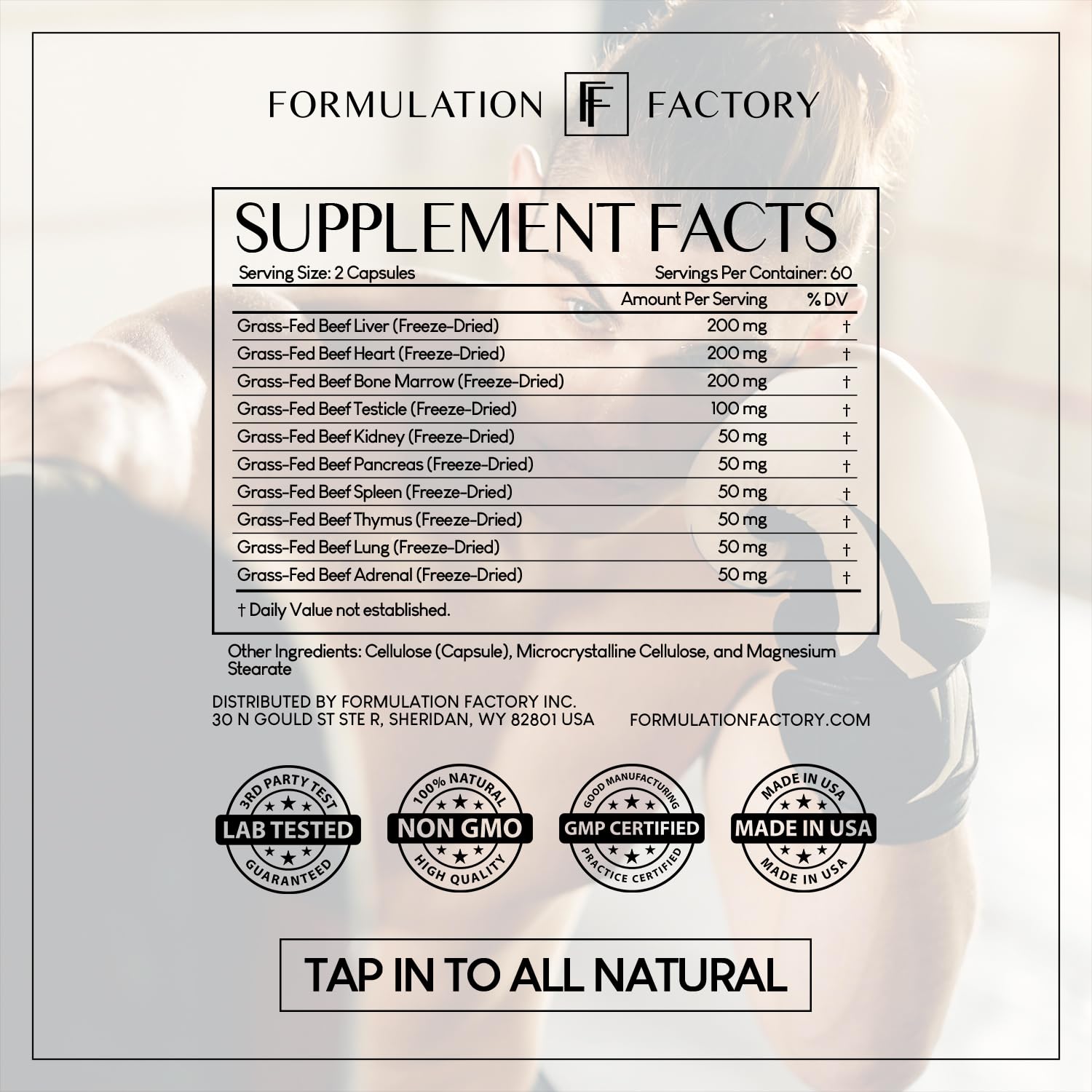 Formulation Factory Primal Power testicle illustration suggests vitality support