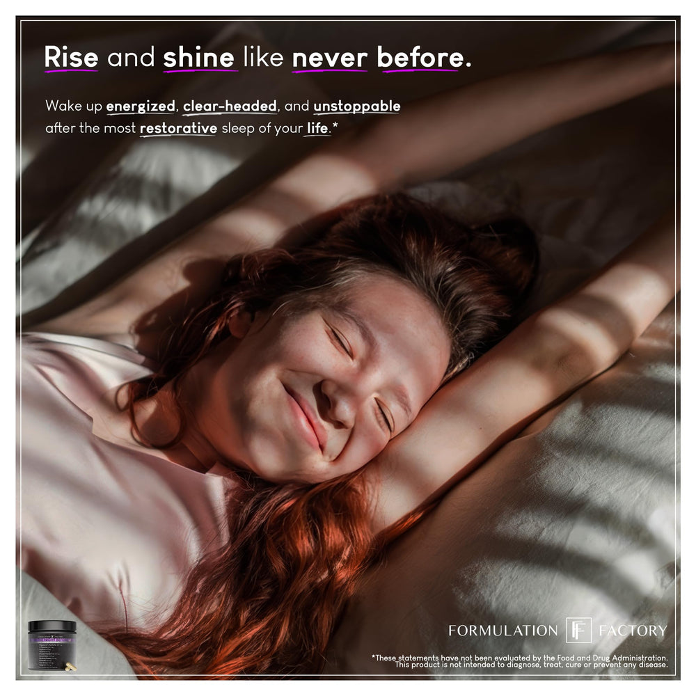 The Night Before bottle against a lavender background for relaxation.