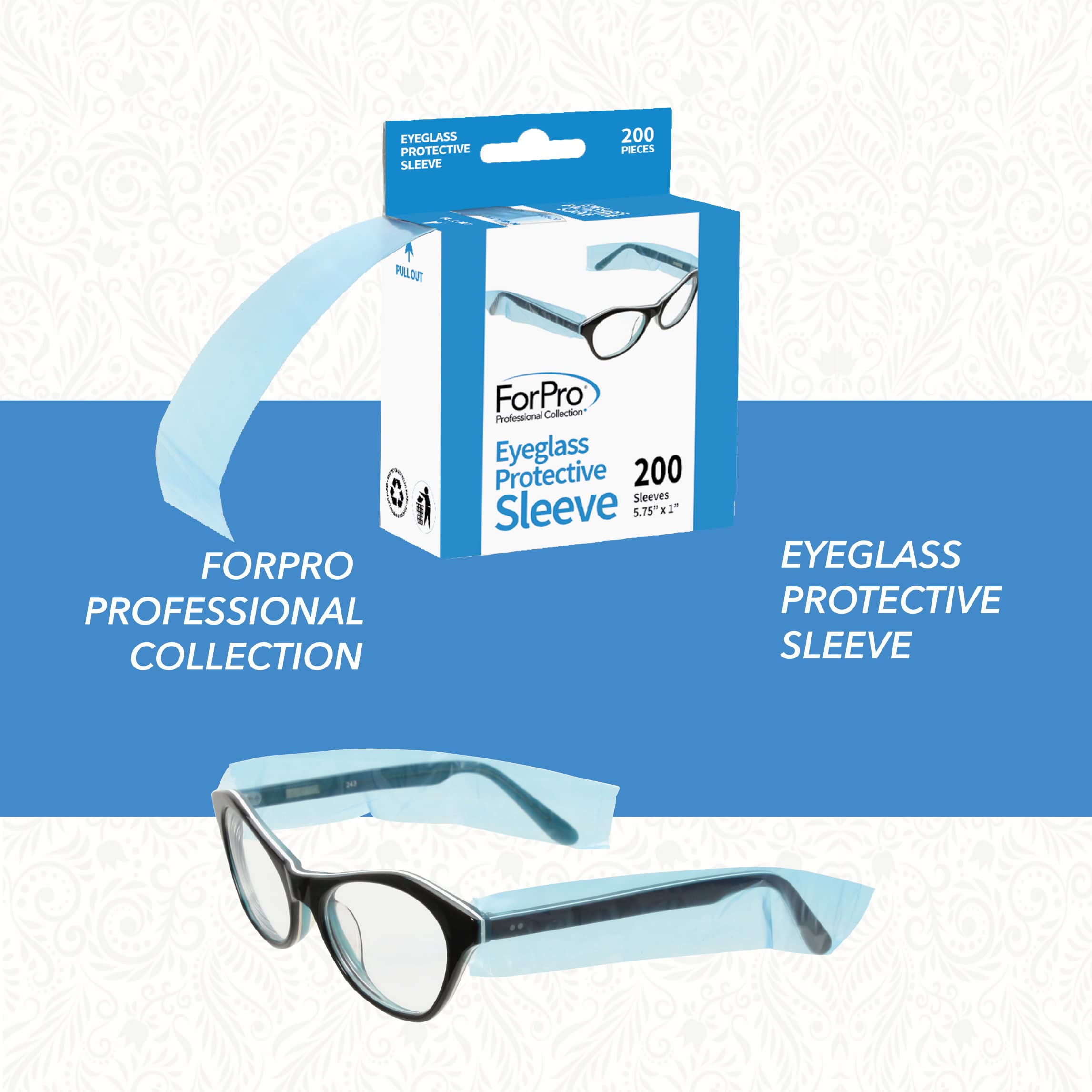Dispenser-ready 200-count box with ForPro sleeves for quick client transitions