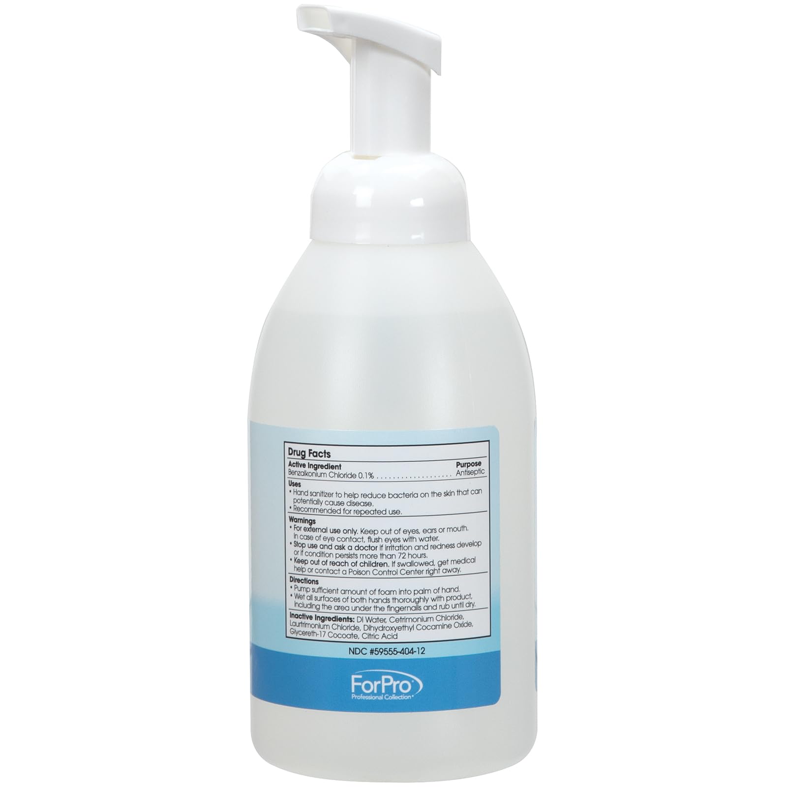 ForPro Professional Collection benzalkonium chloride ingredients, alcohol-free formula supports gentle germ reduction.