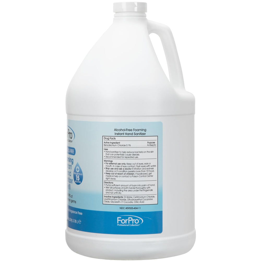 ForPro Professional Collection foaming sanitizer in use on hands for efficient cleansing