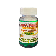 Forte Lighting Chupa Panza Normal bottle close-up showing natural ginger capsules for daily wellness.