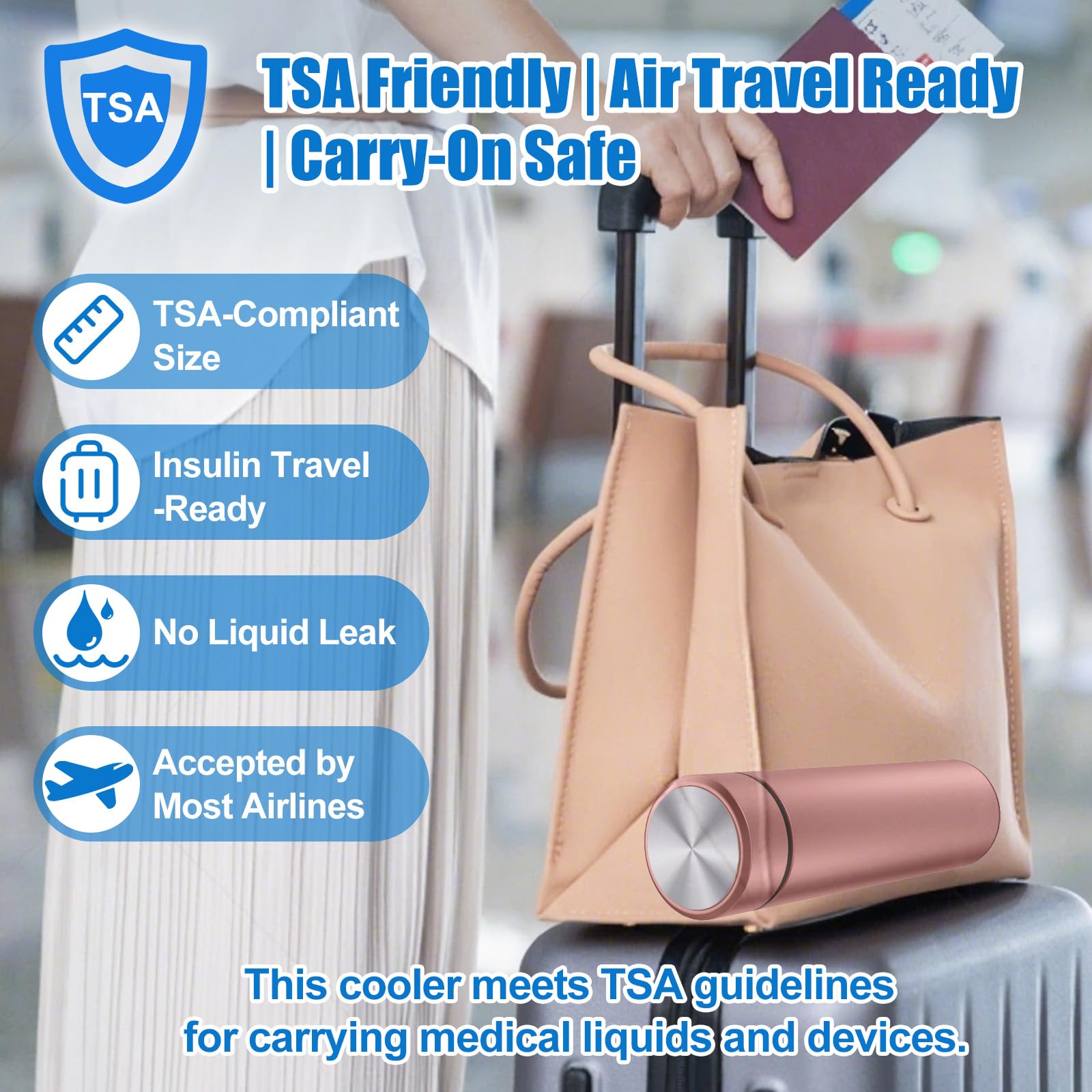 Fortewell ForteWell rose pink design blends portability and style for daily use.