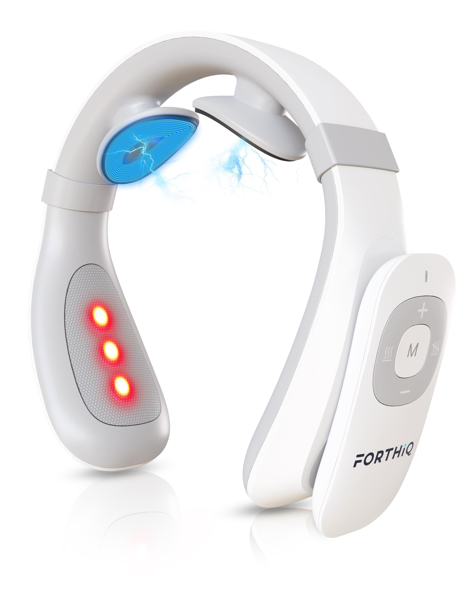 FORTHiQ Neck TENS close-up showing heat-enabled massage for neck comfort