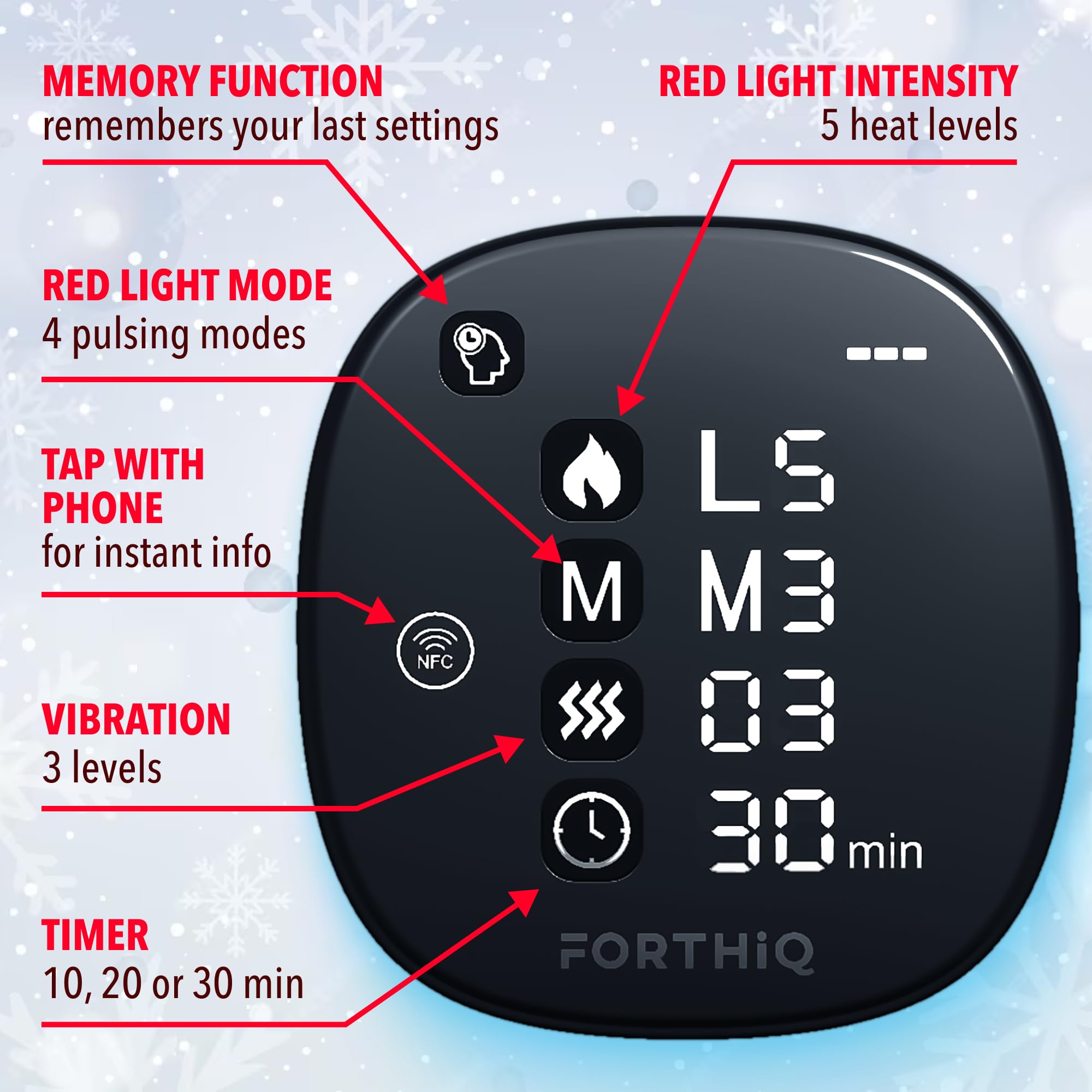 FORTHiQ Red+ knee massager 52 LEDs with dual wavelengths coverage