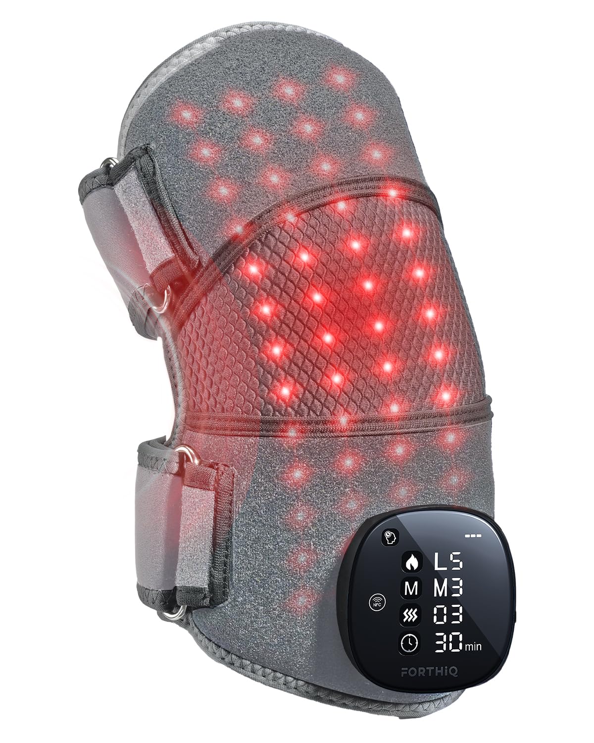FORTHiQ Red+ knee massager heat therapy in action for soothing relief