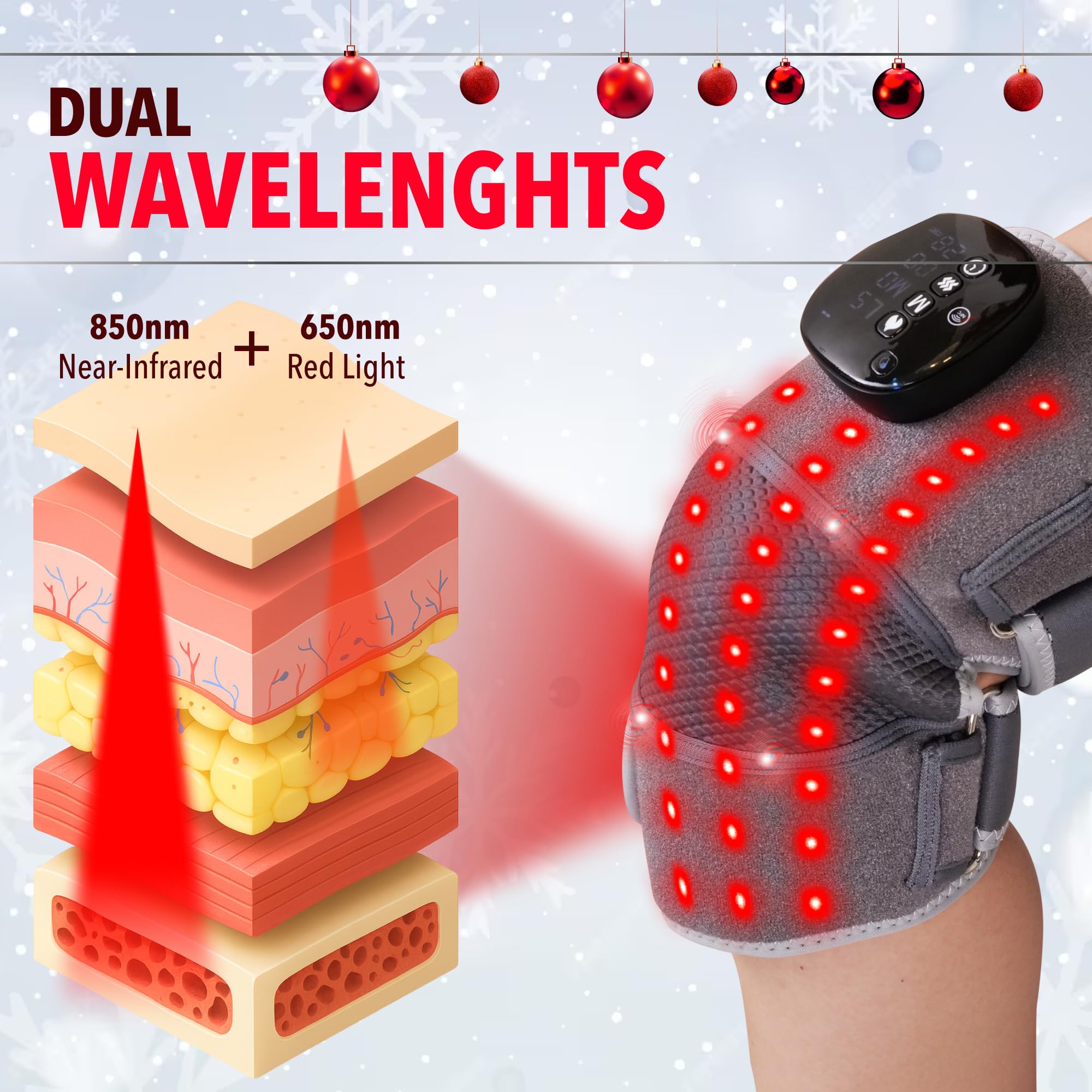 FORTHiQ Red+ knee massager vibration settings tailor massage intensity