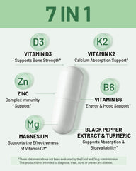 FORTISCA 4000IU D3 K2 label detail emphasizes bone support and nutrient synergy.