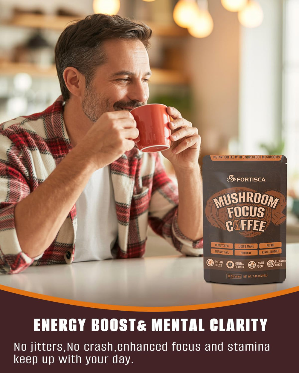 FORTISCA Mushroom Coffee gift box ideal for wellness-minded coffee lovers.