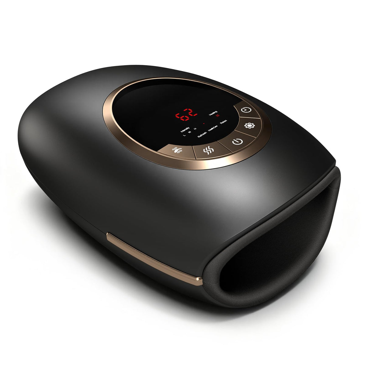 Foruisin hand massager with heat and compression enhances circulation and relaxation.