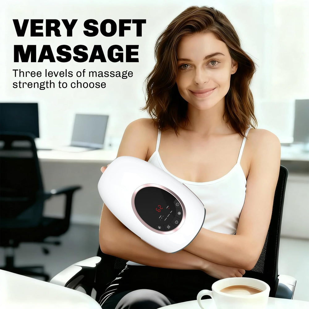 Foruisin Hand Massager heat setting close-up showing soothing warmth