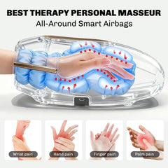 Foruisin hand massager in mode options for targeted palm and finger relief.