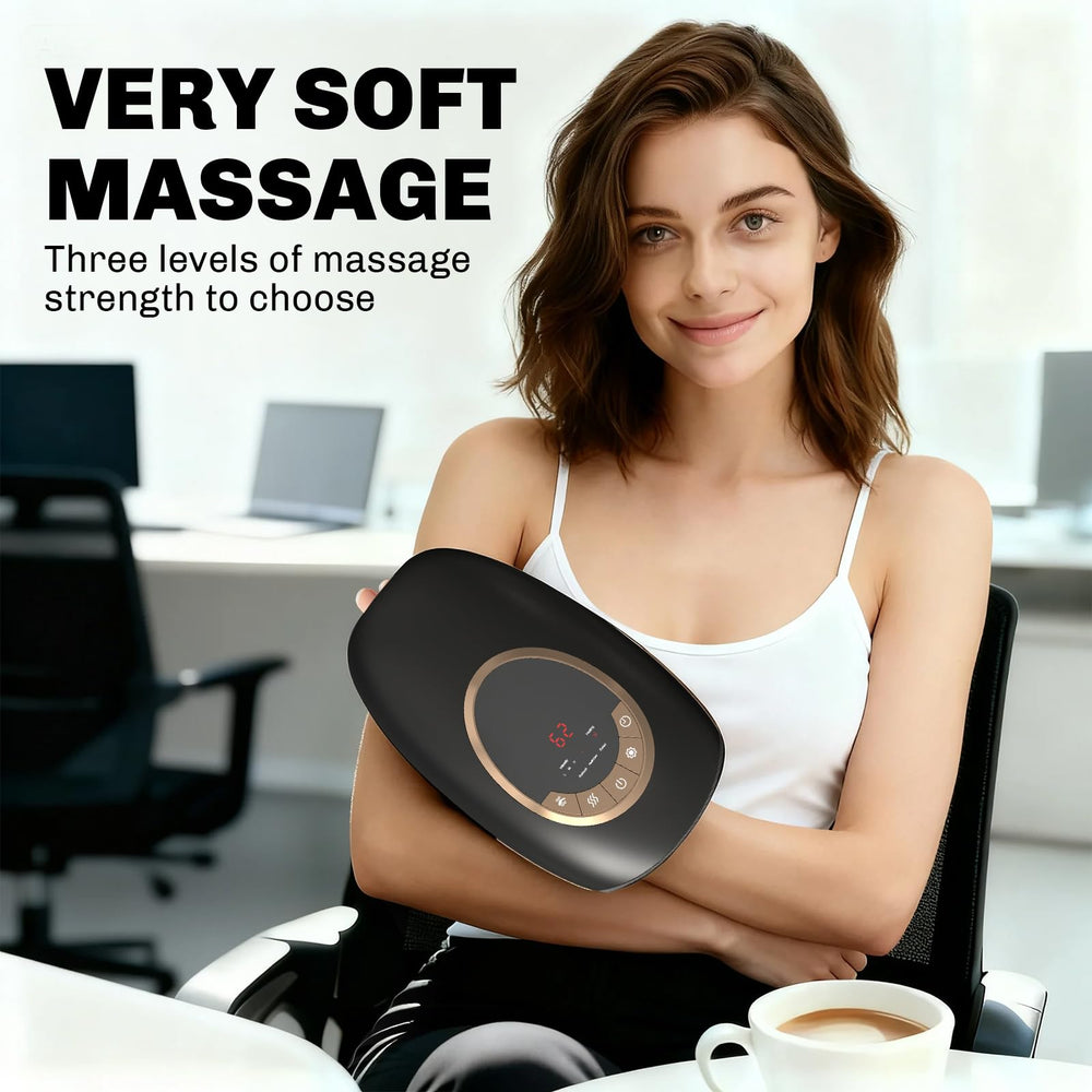 Foruisin hand massager showing adjustable strength levels for personalized comfort.