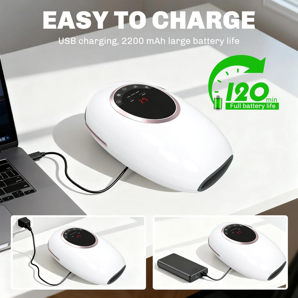 Foruisin Hand Massager USB rechargeable battery in use