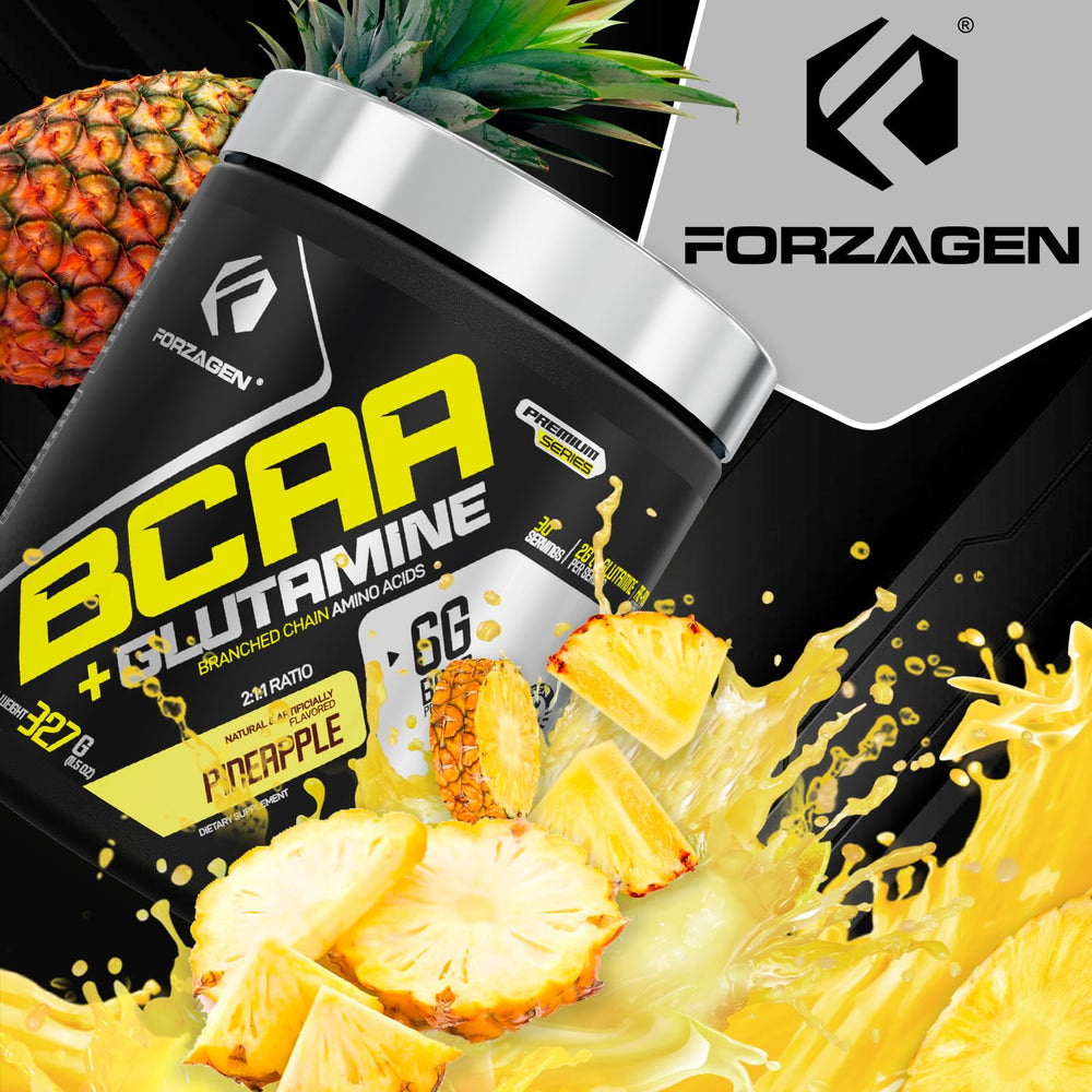 Forzagen BCAAs lean energy powder highlights clean taste and sustained performance.