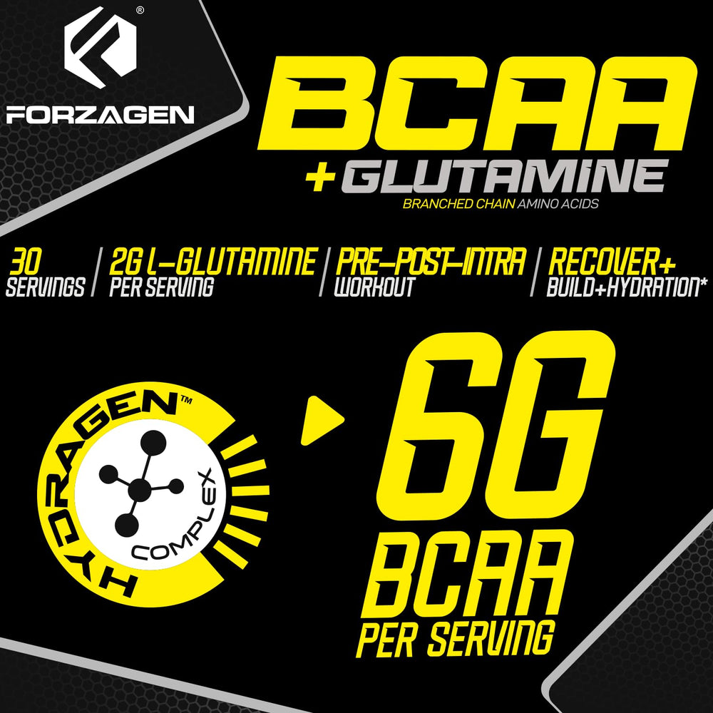 Forzagen BCAAs preworkout use image illustrates energy-boosting powder for workouts.
