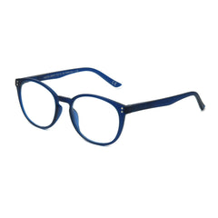 Foster Grant Joey anti-fog blue light readers front view in navy matte finish, ideal for daily reading.