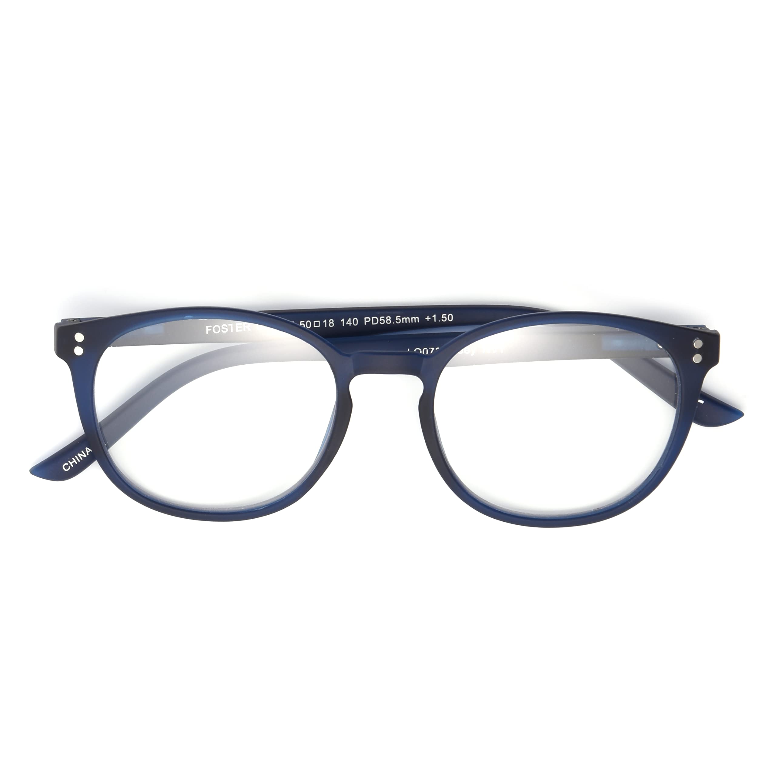 Joey round matte navy frames by Foster Grant for all-day comfort