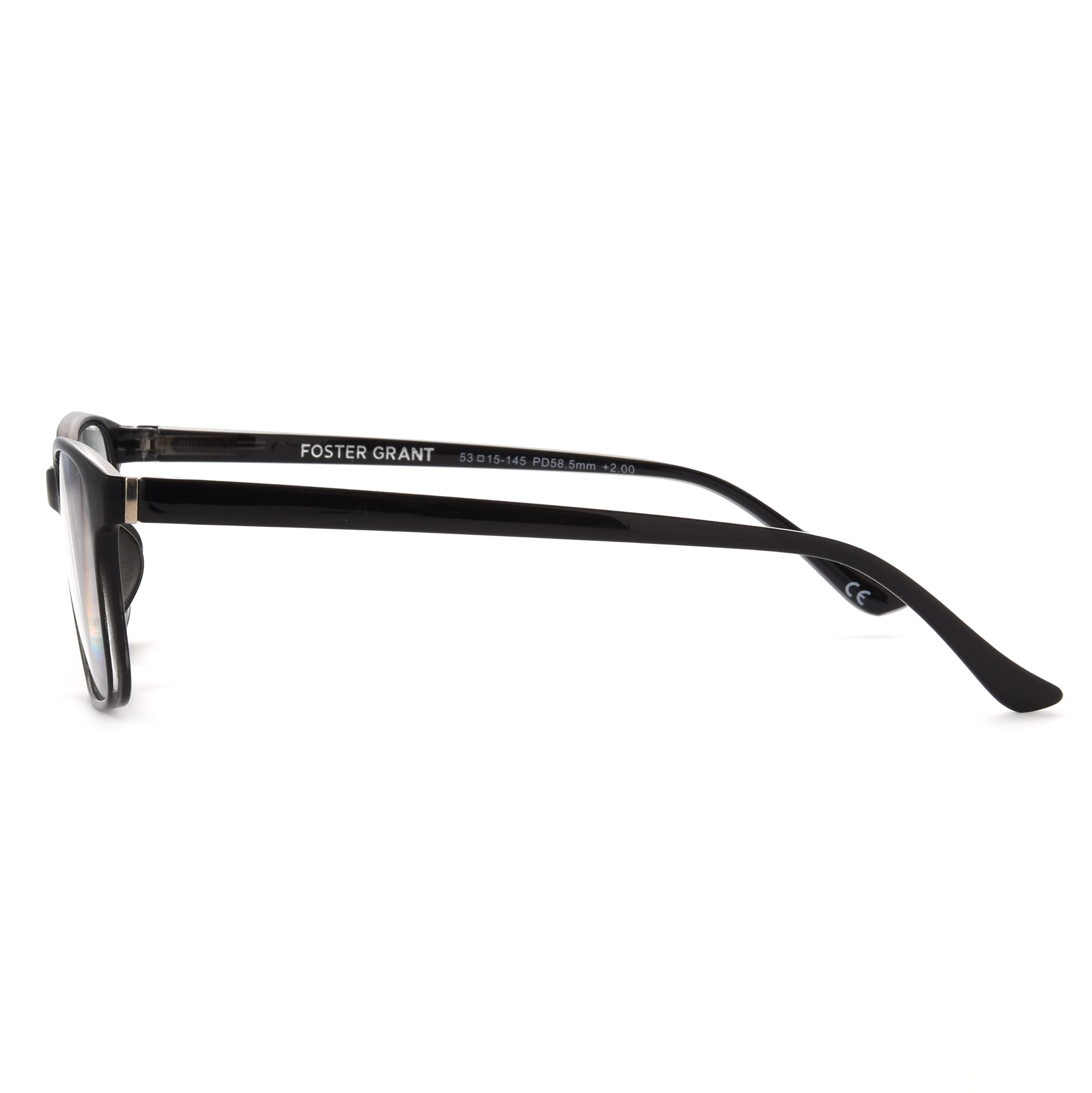 Foster Grant Payton anti-fog blue light readers pack shot, travel-ready and screen-ready.