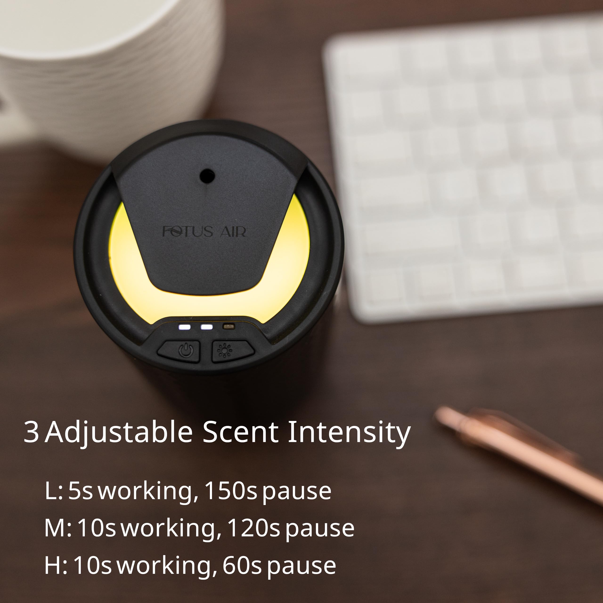 FOTUS AIR LED ambient lighting enhances mood during use