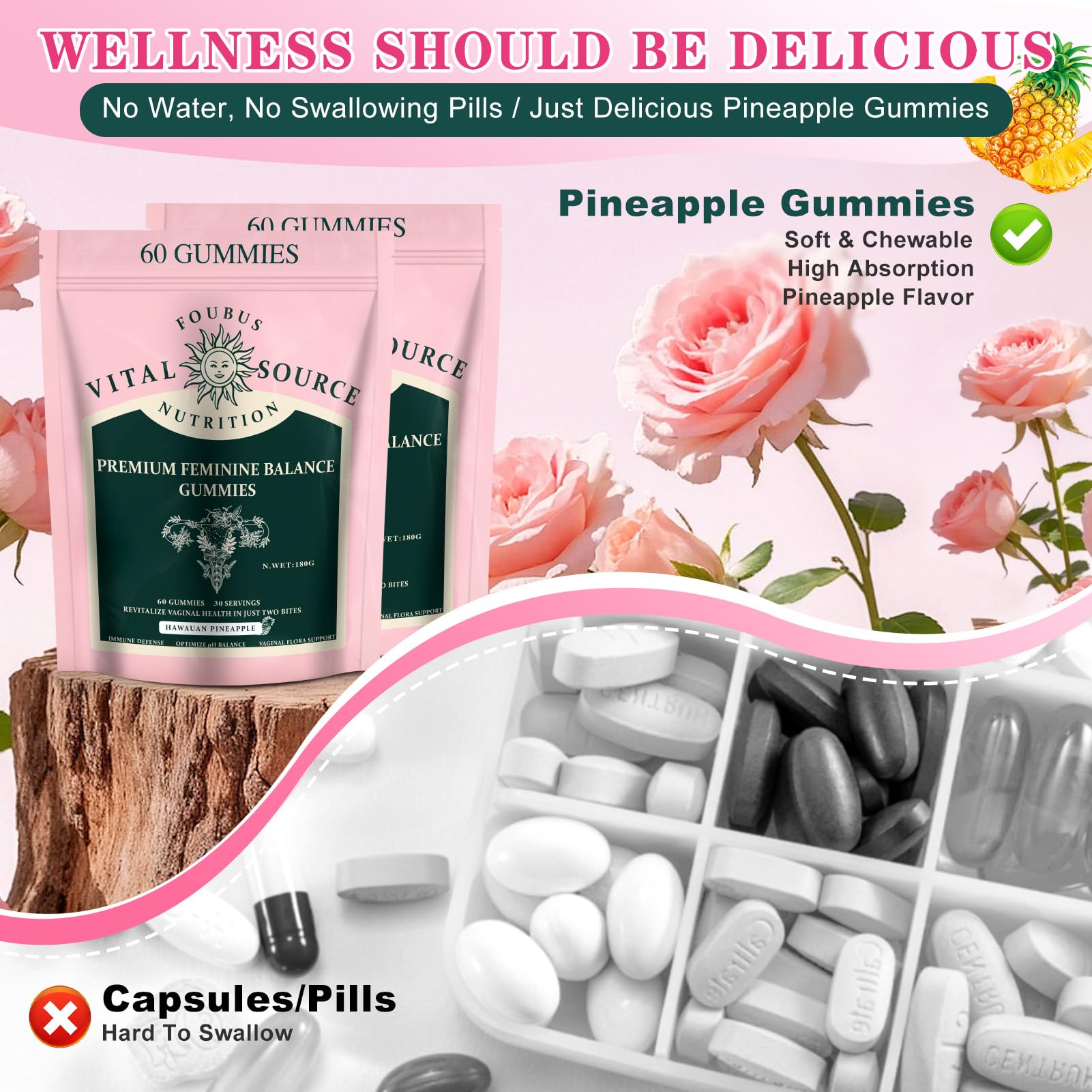 FOUBUS sugar-free label signals low-calorie option for mindful snacking.