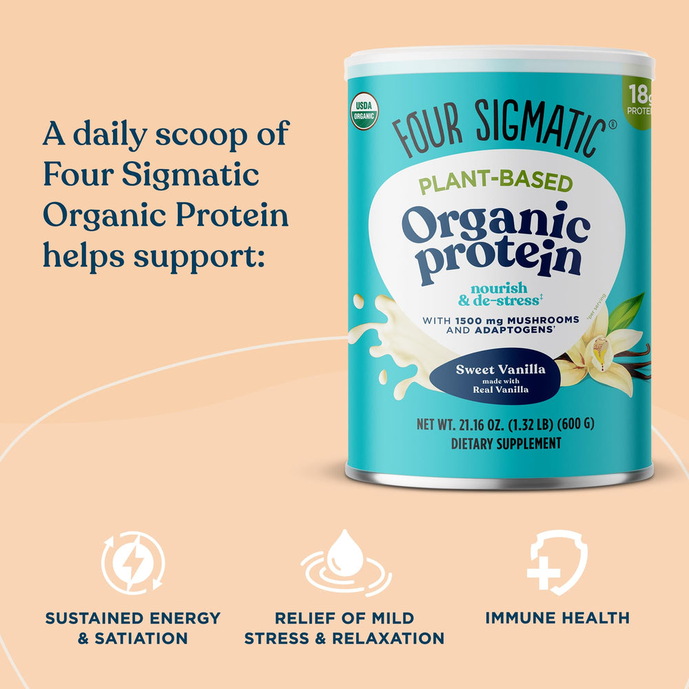 Four Sigmatic adaptogens bottle with ashwagandha and eleuthero for balanced energy
